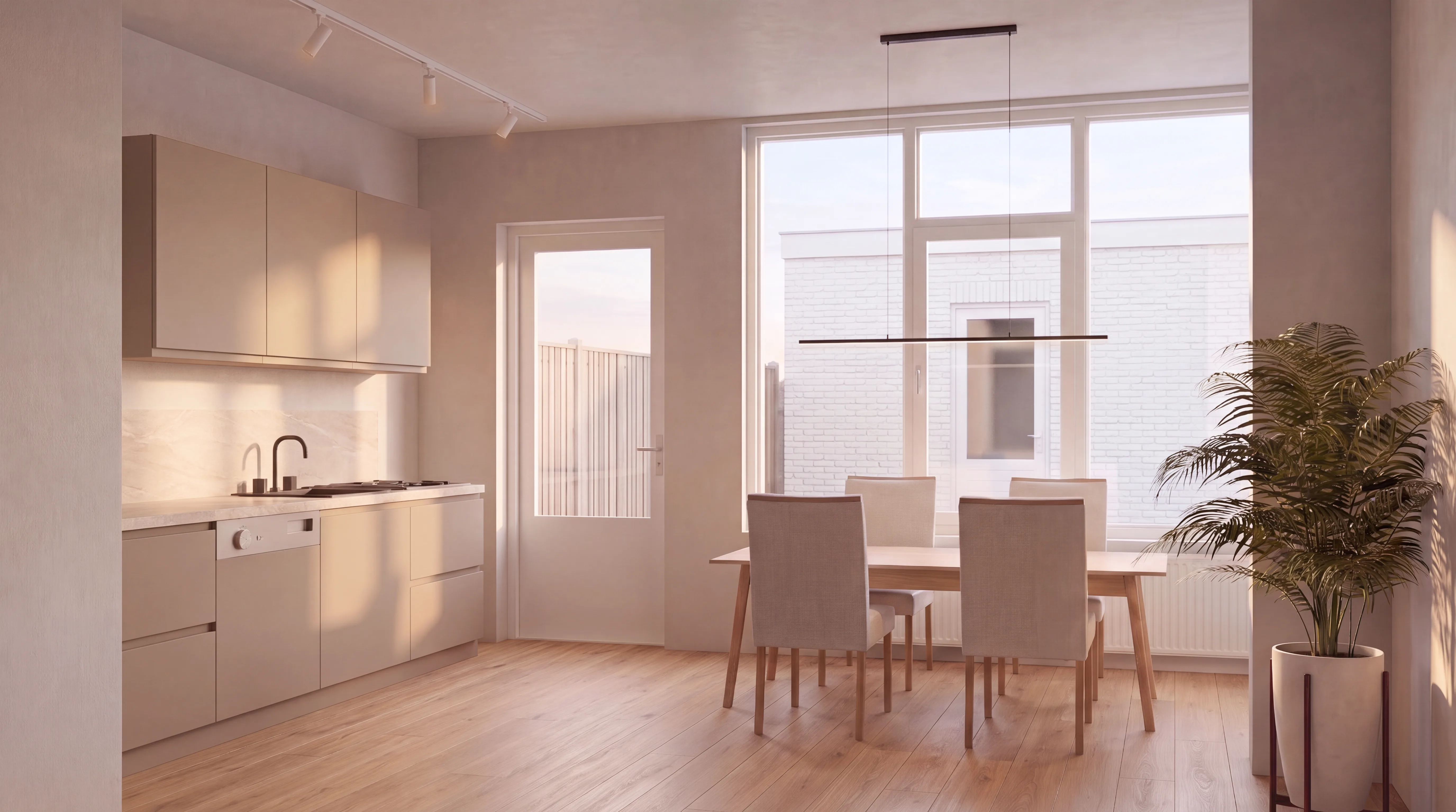 Lange Hilleweg — nieuw ontwerp van de woonkamer, vergroot en samengevoegd