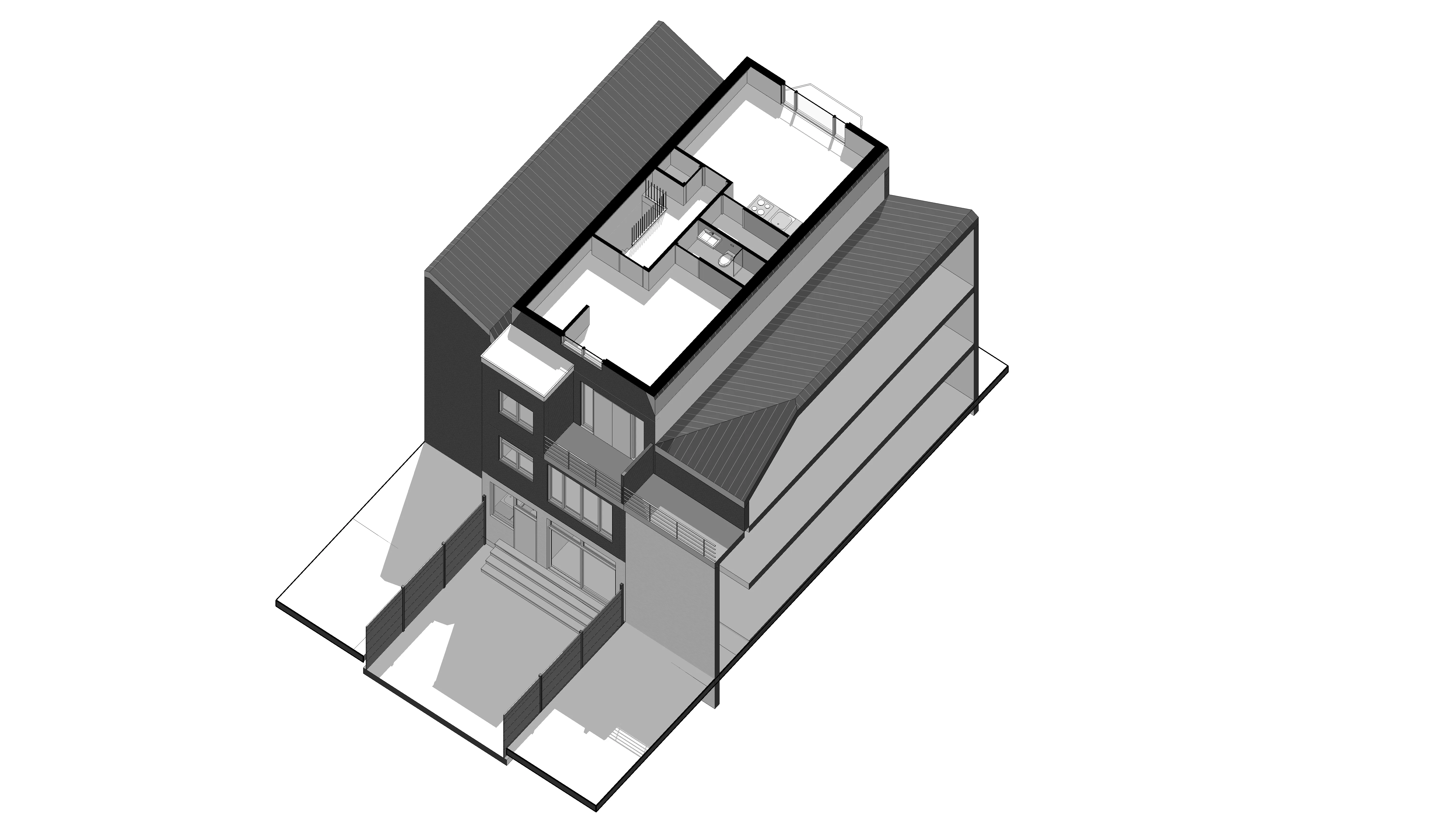 Nieuwe situatie — appartementen 135C en 135D, tweede en derde verdieping