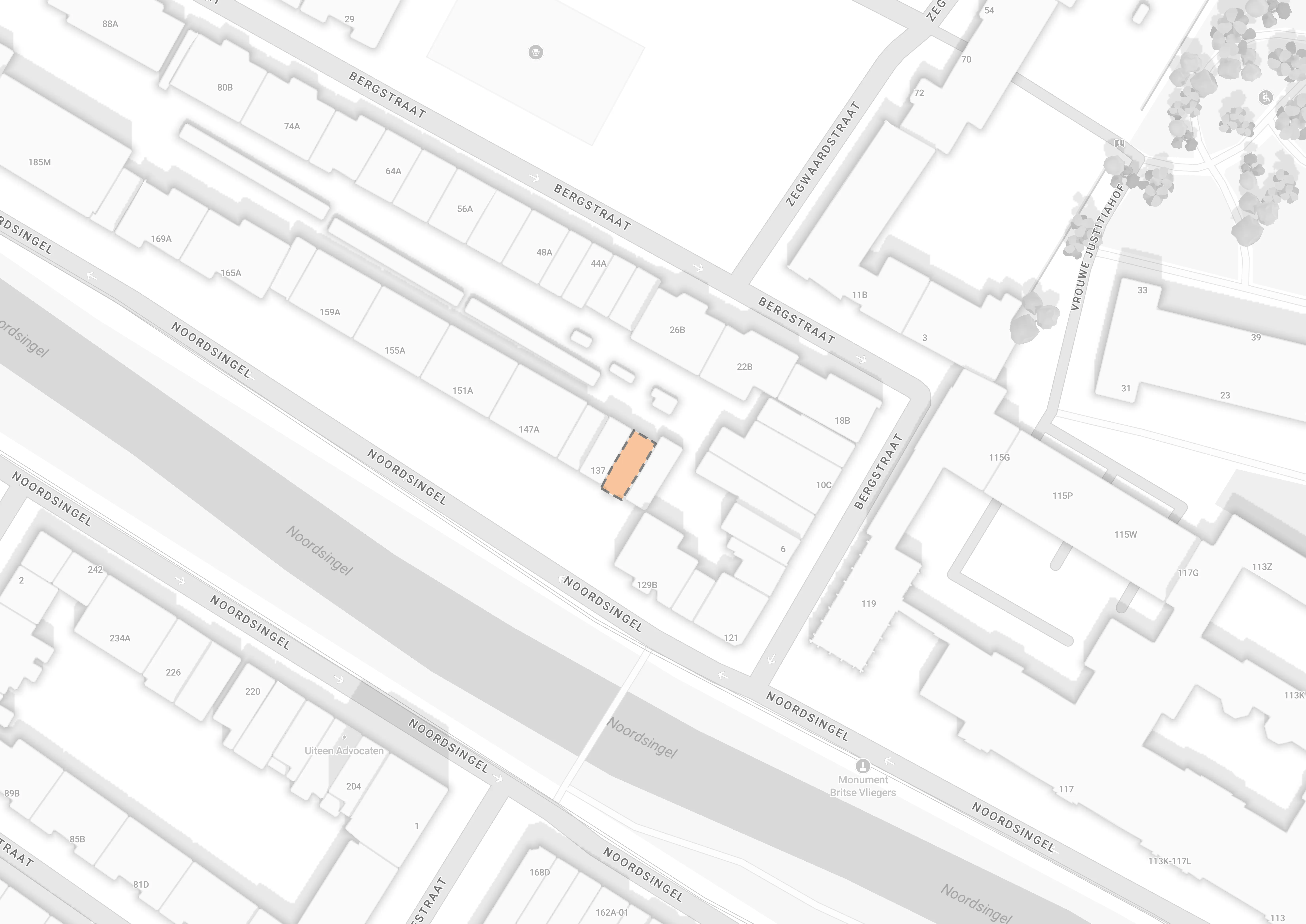 Locatiekaart Noordsingel 135, Rotterdam-Noord