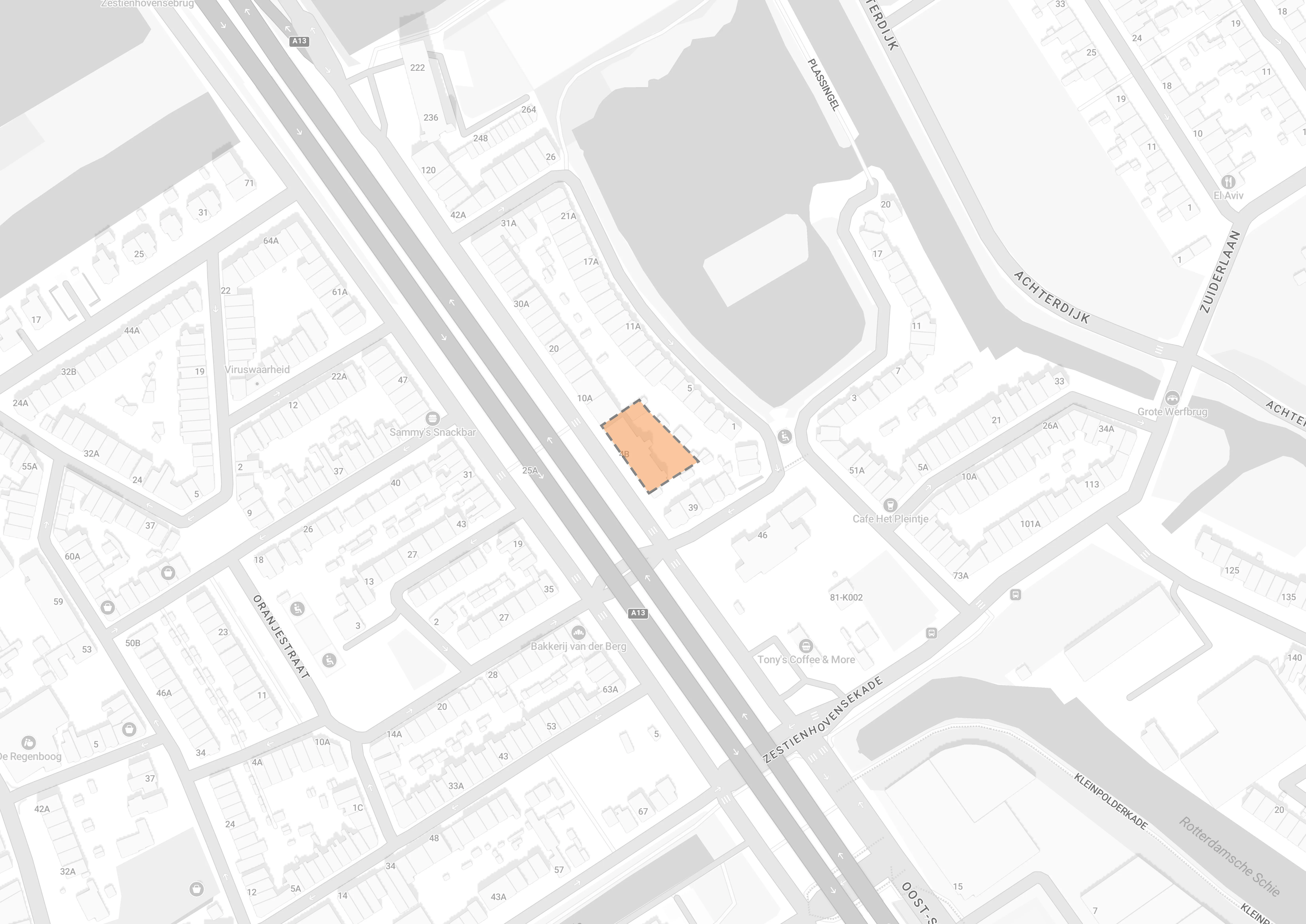 Situatie 1:1000 — locatie Parallelstraat Overschie