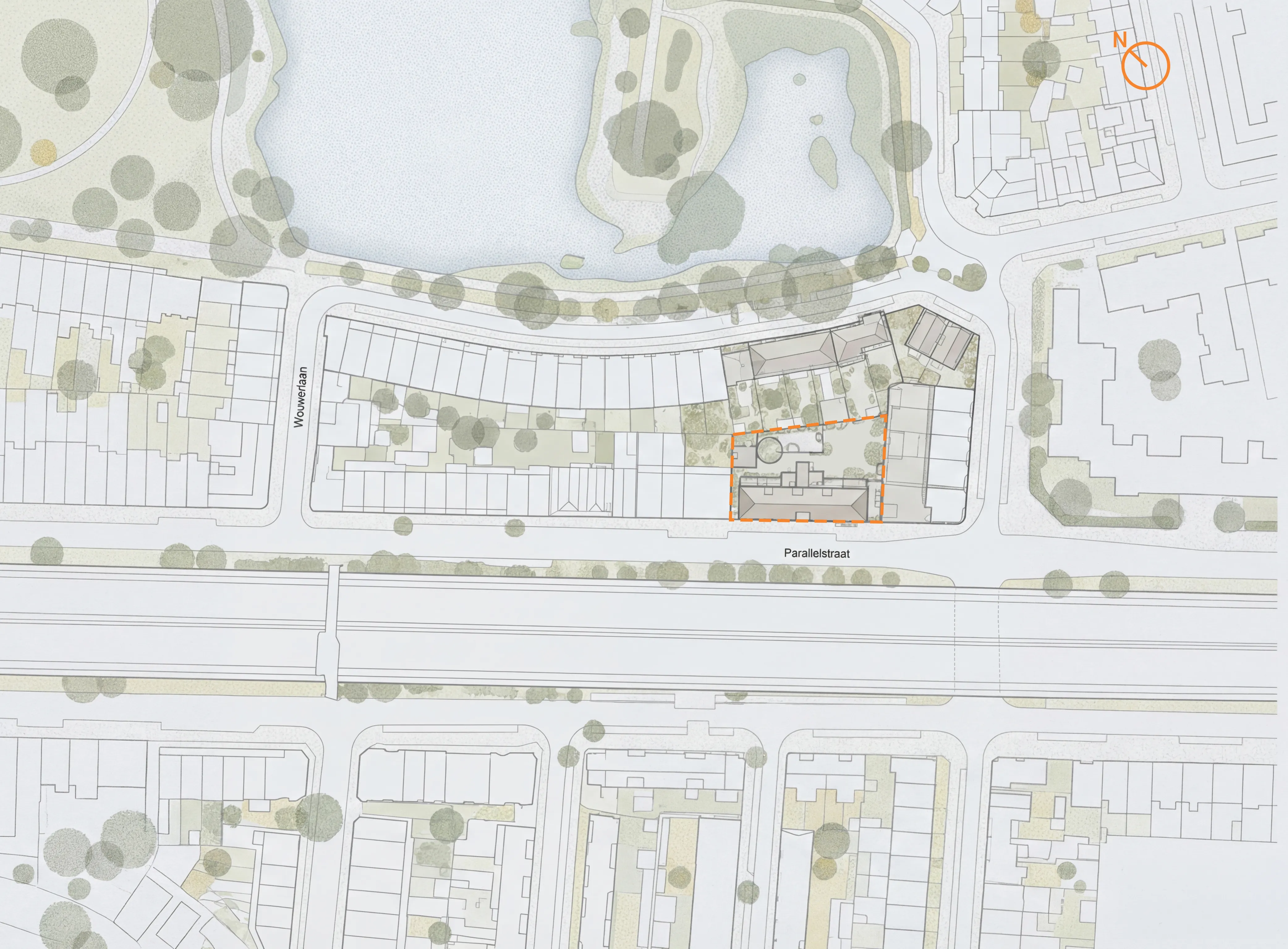 Situatietekening — Parallelstraat Overschie