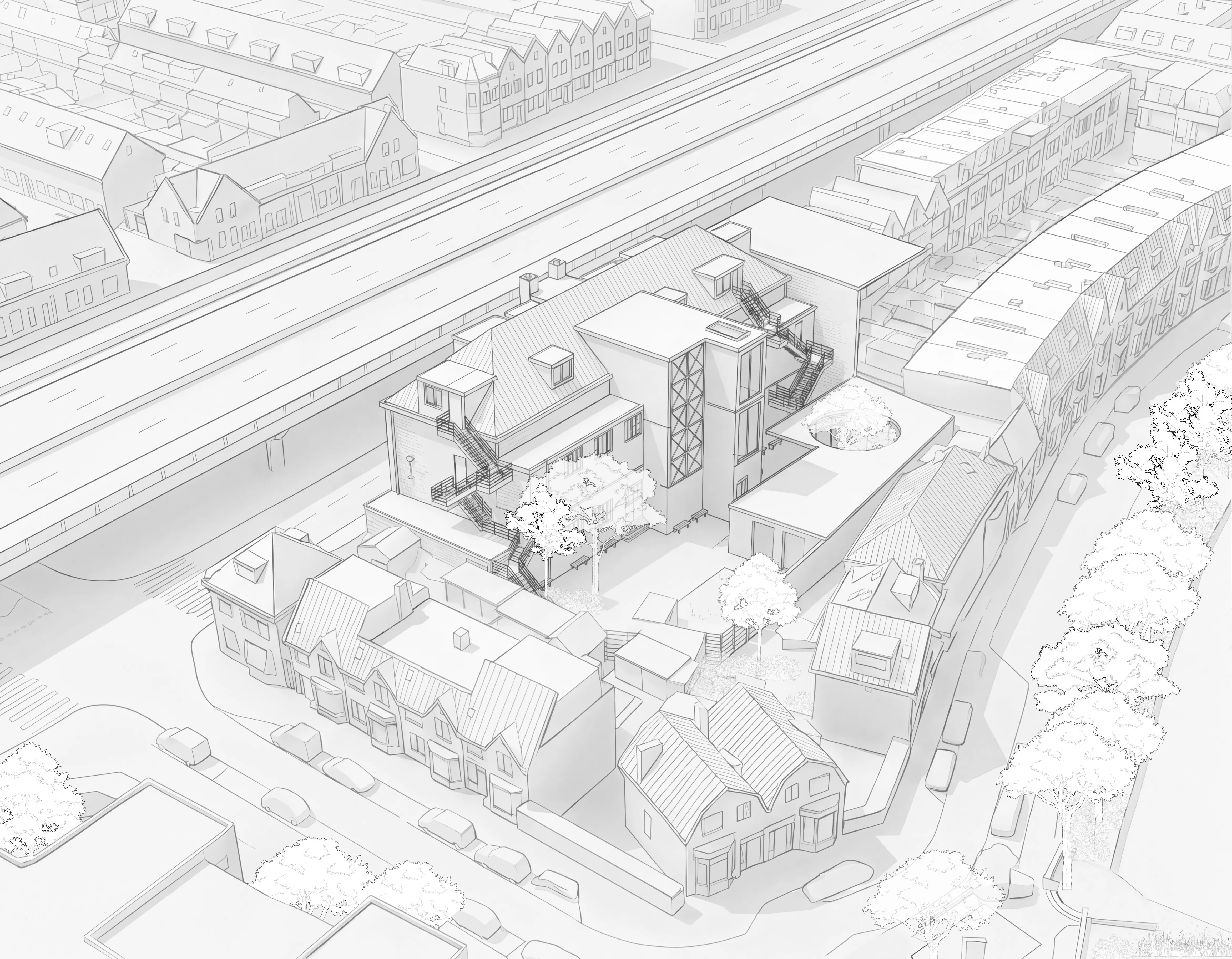 Nieuwe plattegrond — indeling met 29 zorgwoningen