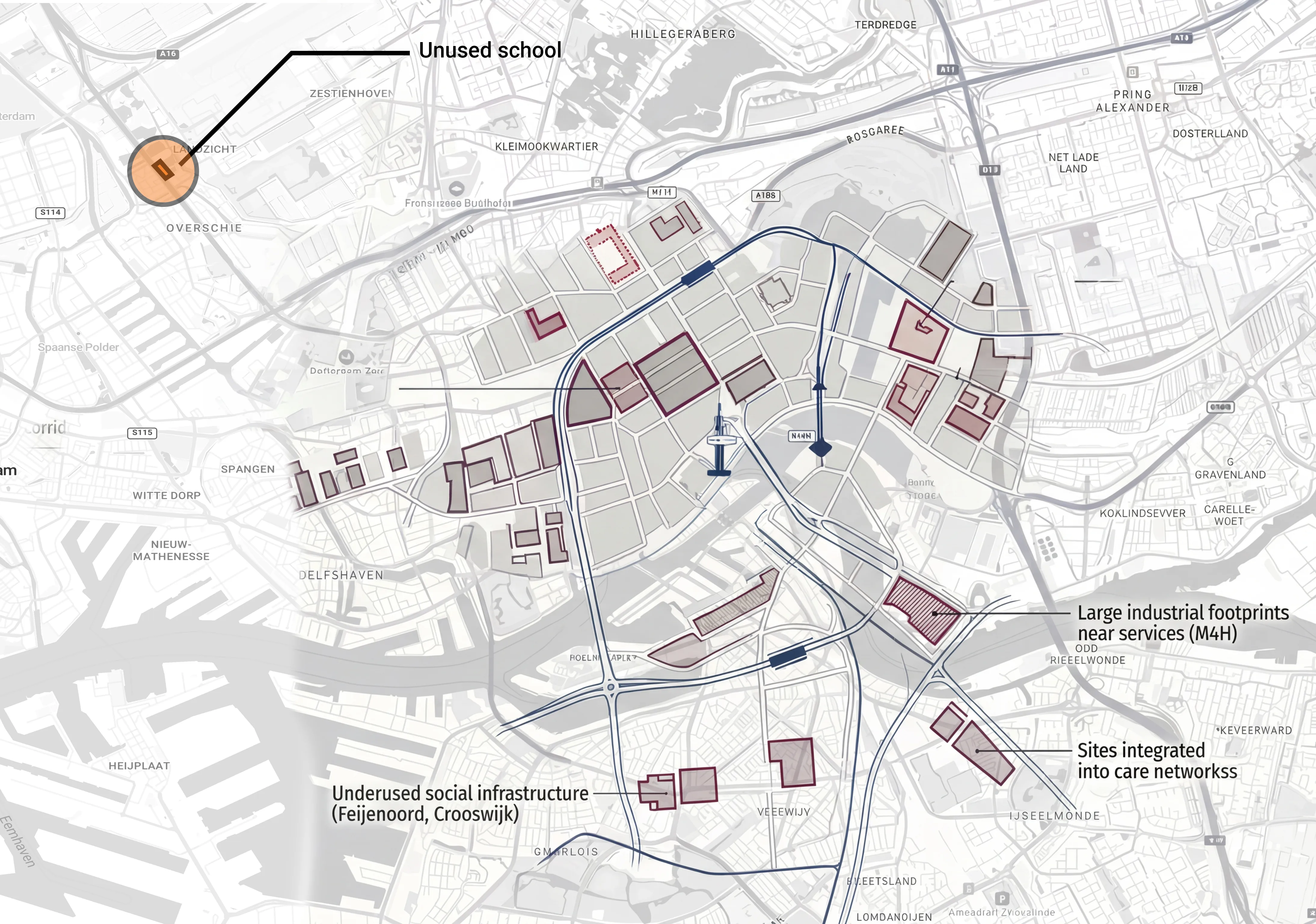 Transformatiepotentieel — leegstaande gebouwen in omgeving